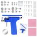 Ear Piercing Gun Kit, 233PCS Self Piercing Earrings Set, Nose Navel Lip Ears Piercer Body Piercing Tools, Earring Piercer with Hypoallergenicear Piercing Needle Kit for Salon & Home Blue Gun with Crystal Ear Stud