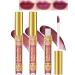 Matte Liquid Lipstick Kit-3Pcs Dark Red Plum Lipcolor Lip Tint Stain Lip Gloss Longlosting Waterproof Lipstain Lipgloss Makeup Gift for Women labiales mate 24 horas originales labiales magicos-Set 04 Set 04#