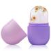 Ice Roller for Face and Eye Silicone Ice Mold Face Massage Facial Beauty Ice Roller Skin Care Tools Face Ice Roller Skin Care Kit (Purple)