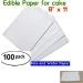 Edible Rice and Wafer Paper  8.5 x 11 Inch Wafer Paper (100  White) - Buy Online on GoSupps.com
