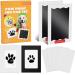 Nabance Pfotenprint Set Dog large format 2 pcs baby footprint set footprint baby handprint baby with 2 photo frames without contact with color for dog and cat family gift a