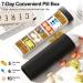 7 Day Pill Organizer for Travel - Cute Portable Medicine Holder | Daviky Weekly Pill Box for Vitamins Medications & Supplements (Black - Buy Online on GoSupps.com