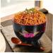 1 pc Home Food Rice Salad Ceramic Practical Household Restaurant Plastic Ramen Thread 9.6X9.4CM Black - Buy Online on GoSupps.com