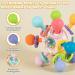 Daboot Teething Ball Toy for Babies 0-6 Months | Sensory Infant Teether Rattle Chew Toy | Easy to Hold | Baby Girl Boy Gift (Pink) - Buy Online on GoSupps.com