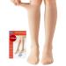 2 pairs of medical compression stockings women & men 20-30 mmHg class 2 closed toe area graded support support stockings for varicose veins edema flight xl 2x beige