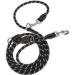 Premium Tavada Dog Leash for Large Dogs - 3m Adjustable Nylon with Double Carabiners - Ideal for Medium & Large Breeds - Black - Buy Online on GoSupps.com