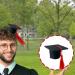 Fukamou Graduation Hat Hair Clip Doctoral Hat Headband - 3D Graduation Hat Hairpins Dress up Photo Decoration Supplies for Graduation Red - Buy Online on GoSupps.com