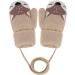 Baby Toddler Fox Knitted Magic Mittens with Furry Lining - Light Brown (1-3 Years) - Buy Online on GoSupps.com