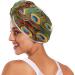 Peacock Feather Dry Hair Cap Set - 2 Piece Quick Drying Towel & Button Headband | Super Absorbent & Soft - Buy Online on GoSupps.com