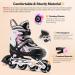 Adjustable Gonex Inline Skates for Kids with Light Up Wheels - Pink - Youth Size 4Y-7Y - Buy Online on GoSupps.com