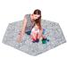 Hexagon Playpen Mat  Baby Playmat Fits Regalo Portable Play Yard 48 Inch and Graco Pack 'n Play LiteTraveler Playard  6 Panel Playpen Mattress Non Slip Kids Tent Mat Hexagon Pad Mat Grey with Star for Regalo Play Yard 6 Panel - Buy Online on GoSupps.com