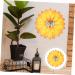 Yardenfun Hanging Wall Art Wall Hanging Home Decor 3d Flowers for Wall Decoration 3d Wall Art Decoration Manual Pare 21x21cm Yellow - Buy Online on GoSupps.com