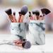 Start Makers 12Pcs Marble Makeup Brushes Set with Beauty Blender and Pouch - Gold - Buy Online on GoSupps.com