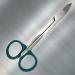 Toe Nail Pedicure Scissors Sharp Curved Stainless Steel Blades Sturdy Long Shank Clean Cuts Every Time Non-Slip Soft Silicone Grip Handle Teal - Buy Online on GoSupps.com