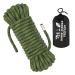 AOLEBA 10.5 mm Static Climbing Rope 10M(32ft) 20M(64ft) 30M(96ft) 50M(160ft) 70M(230ft) Outdoor Rock Climbing Rope, Escape Rope Ice Climbing Equipment Fire Rescue Parachute Rope Green 32ft
