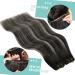 Youngsee 50cm Real Hair Extensions - Silver & #1B/1B Remy Human Hair Weave 100g Double Pulling Weave for Luxe Styling - Buy Online on GoSupps.com