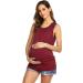 UNibelle Maternity Nursing Tank Top Tee Shirt - Double Layer Sleeveless Pregnancy Shirt (S-XXL) - 3 Pack (Black, Wine Red, Green) - Buy Online on GoSupps.com