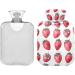 Naanle Strawberry Heat Bottle - 1L Transparent Hot Water Bottle for Pain Relief & Cold Therapy | Ideal for Bed Hand & Foot - Buy Online on GoSupps.com