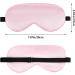 Buy Silk Eye Mask for Women & Men | Adjustable Sleep Mask | Light Blocking & Breathable | Perfect for Travel Naps Meditation - Pink - Buy Online on GoSupps.com