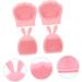 FOMIYES 12 Pcs Rabbit Ears Facial Brush Hand Held Massager Face Cleaner Facial Massager Facial Cleansing Brush Portable Massager Women Facial Brush Body Silica Gel Detergent Miss Light Pinkx3pcs 7.5x7.5cmx3pcs - Buy Online on GoSupps.com