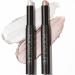 FOCALLURE 2 Pcs Shimmer Cream Eyeshadow Stick,Brightener Eyeshadow Pencil Crayon,Highlighter Eye Shadow Stick Sets with Crease-proof Formula,Long Lasting Waterproof Eye Shadow Make Up(Twilight)