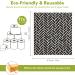 Set of 6 Kitchen Handdraw Doodle Strips Scandi Nordic Geometric Swedish Dishcloths Cleaning Cloths Strong Absorbent Quick Drying Dish Towels Reusable Cloths for Counter Wipes  - Buy Online on GoSupps.com