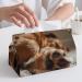 Tissue Box Cover Tissue Box Holder Brown Dog Hand Print Tissue Holder Travel Tissue Packs Facial Paper Holder Decorative Holder - Buy Online on GoSupps.com