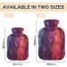 Colorful 1L Hot Water Bottle with Plush Cover - Winter Heater for Kids & Adults - Buy Online on GoSupps.com