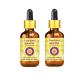 DEve Herbes Pure Bitter Pumpkin Oil (Momordica Charantia) with glass dripper natural therapeutic quality cold -pressed (Pack of Two) 100ml x 2 (6.76 oz)