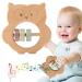 Wood Rattles for Babies | Sensory Teething Toys | Moxeupon Owl Baby Bite Ring for Teething Relief & Improved Vision - Buy Online on GoSupps.com