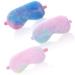3 Pcs Plush Sleeping Eye Mask Soft and Fuffy Plush Blindfold Comfortable Faux Fur Eye Shade with Elastic Strap for Women Men and Kids Travel Nap Sleeping -Color tie-dye (Pink Purple Blue)
