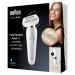 Buy Braun Silk- pil 9 Flex Epilator for Women - Wireless Hair Remover with Flexible Head & Face Hair Remover 40 Tweezers - Model 9-005 in White/Gold - Buy Online on GoSupps.com