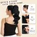 BARSDAR Long Wavy Curly Drawstring Ponytail Extension - 16'' Off Black Synthetic Hair Clip Fluffy Hairpiece for Women - Ideal for Daily & Party Wear - Buy Online on GoSupps.com