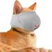 OHCOZZY Cat Muzzle with Breathable Mesh Muzzle for Cats Prevent Biting Chewing Cat Care (Size S Gray) S Gray