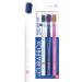 Curaprox toothbrush set CS 5460-3-pack ultra soft hand toothbrush for adults 5460 with super soft cure bristles-white dark blue pink