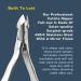 AVXIGO FIELD Professional Cuticle Nipper - Built-in Compression Coil Spring Precise Sharp Straight Blade Full Jaw Surgical Grade Stainless Steel Premium Cuticle Trimmer - Microfiber Cloth Included - Buy Online on GoSupps.com