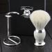 Premium White Badger Hair & Metal Mixed Stainless Steel Brush Stand - International Shipping Available - Buy Online on GoSupps.com