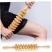 2PC Lymphatic Drainage Tool Set - Natural Wood Therapy Massage Tools & 9-Wheel Wooden Roller for Body Relief - Buy Online on GoSupps.com