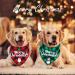 GOYOSWA 2 Pack Christmas Dog Bandanas Classic Buffalo Plaid Merry Christmas Holiday Dog Bandana Triangle Scarf Christmas Pet Bandanas for Small Medium Large Dogs (Red and Green Christmas) Red and Green Christmas - Buy Online on GoSupps.com