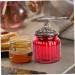 Zerodeko 1pc Red Airtight Jar Food Decor Spice Containers Red Decor Clear Pasta Containers Tea Storage Jar Condiments Containers Rice Container House Decorations for Home Can Glass Resin - Buy Online on GoSupps.com