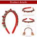 2 Pack Christmas Holiday Bell Headbands for Women - Red, Green, Silver Tones - Buy Online on GoSupps.com