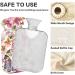 Naanle 1L Hot Water Bottle with Cherry Blossom Butterfly Cover - Back Pain Relief & Cold Therapy | Hand & Foot Warmer - Buy Online on GoSupps.com