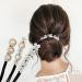 Shell Flower Pearl Hair Bun Maker Set - Elegant Hair Styling Accessories for Women - Buy Online on GoSupps.com