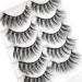 Buy Icycheer Mixed 3D Artificial Eyelashes | Full Strip Natural Long Thick Cross Wispy & Fluffy Doll Eyelashes for Cosplay | 60 Pairs Makeup - Buy Online on GoSupps.com