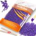 Hard Wax Beads for Hair Removal - Professional Painless Depilatory Brazilian Wax Beans with 10 Wax Sticks for Wax Warmer Kit Hard Wax Kit for Bikini Facial All Body Zone