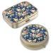 Pill can box with mirror retro small pill box for wallet or bag bronze pill box or vitamins fish oil dietary supplements pills contain travel gifts (2 pieces) 2 Piece 2PCS-Retro Rose Floral