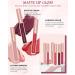 Lestpola Liquid lipstick set 3 pieces nude pink ruby red highly pigmented 24 hours waterproof nonstick coating lip gloss lips makeup set for women Set D3 pieces - Buy Online on GoSupps.com