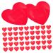 POPETPOP 100pcs Heart Shaped Wound Dressing Pads Cut Adhesive Protection Patches Bandages Nail Sticker Portable Wound Patches Red Waterproof Heart-Shaped