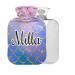 Colorful mermaid fishing scales personalized BPA-free hot water bottle with cover 2 l hot water bag for pain relief back pain hot and cold therapy 2L Colorful