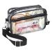 Octdient concert bag for women transparent stadium money exchange PVC shoulder bag with adjustable shoulder strap waterproof black